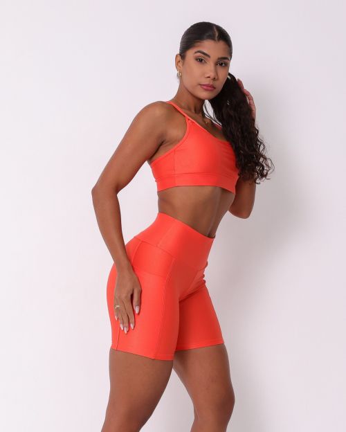 Conjunto Short Bolso Duplo Compressão + Top Lu