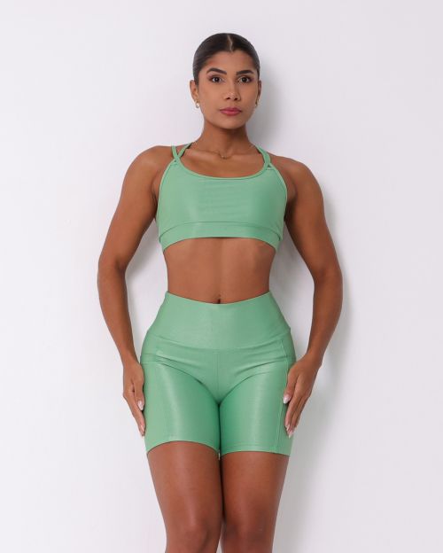 Conjunto Short Bolso Duplo Compressão + Top Lu
