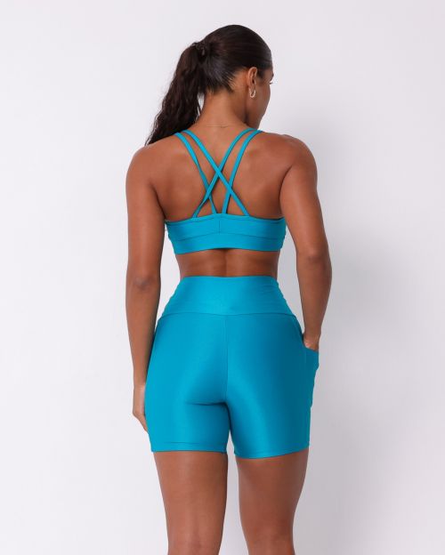 Conjunto Short Bolso Duplo Compressão + Top Lu