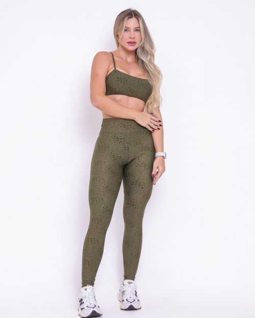 Conjunto Calça Legging Básica Feline + Top Bianca (P)