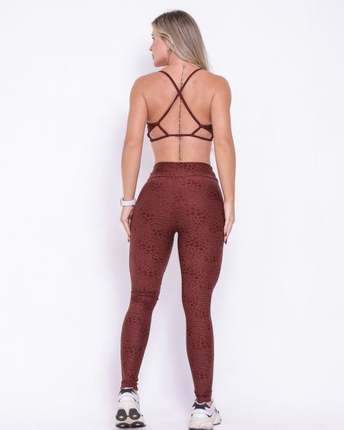Conjunto Calça Legging Básica Feline + Top Bianca (P)
