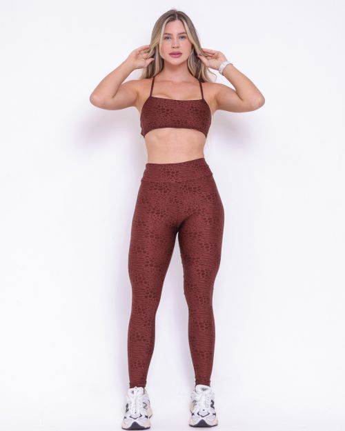 Conjunto Calça Legging Básica Feline + Top Bianca (P)