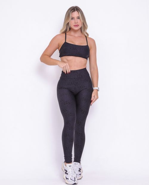 Conjunto Calça Legging Básica Feline + Top Bianca (P)