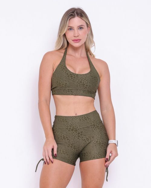 Conjunto Short Cross Feline + Top Jhully (P)