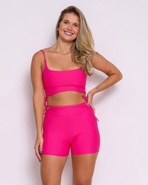 Conjunto Short Empina Ajuste Light + Top Bruna