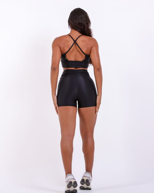 Conjunto Short Básico Cós Franzido Compressão + Top Kelly