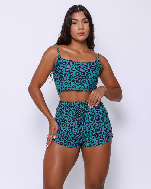 Conjunto Short Boxer Basic Light Onça Pantanal + Top Regatinha