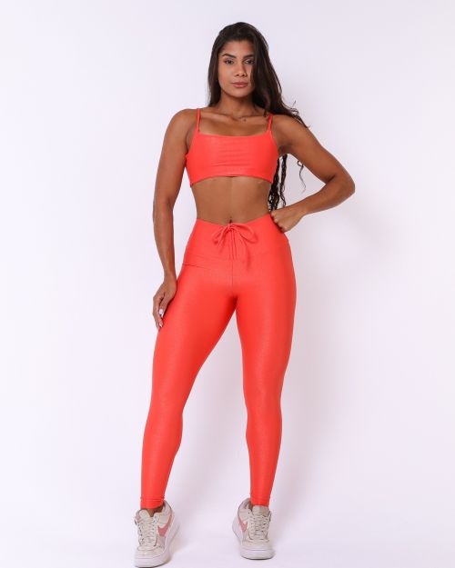 Conjunto Calça Legging Empina Compressão + Top Ju