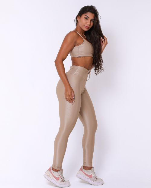 Conjunto Calça Legging Empina Compressão + Top Ju
