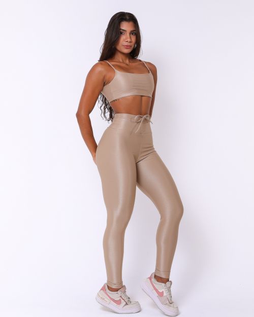 Conjunto Calça Legging Empina Compressão + Top Ju