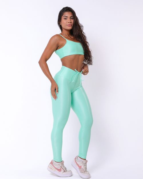 Conjunto Calça Legging Empina Compressão + Top Ju