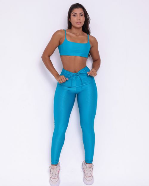 Conjunto Calça Legging Empina Compressão + Top Ju
