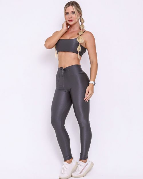 Conjunto Calça Legging Empina Compressão + Top Ju