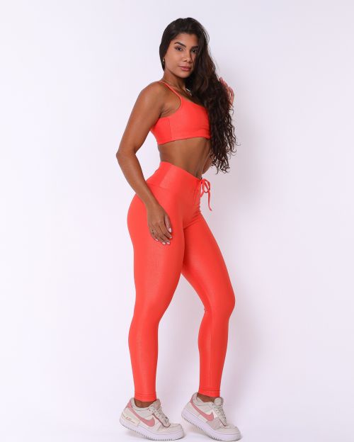 Conjunto Calça Legging Empina Compressão + Top Ju