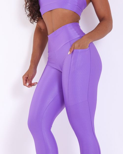 Conjunto Calça Básica Bolso Compressão + Top Jhully