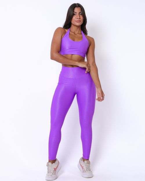 Conjunto Calça Básica Bolso Compressão + Top Jhully