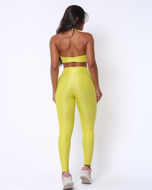 Conjunto Calça Básica Bolso Compressão + Top Jhully