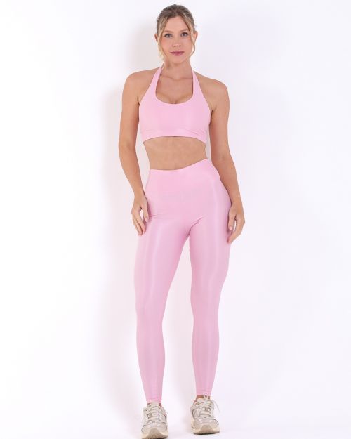 Conjunto Calça Básica Bolso Compressão + Top Jhully