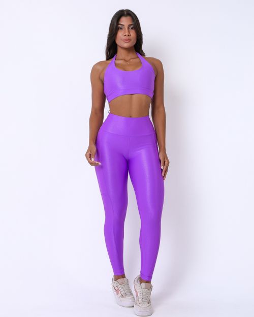 Conjunto Calça Básica Bolso Compressão + Top Jhully