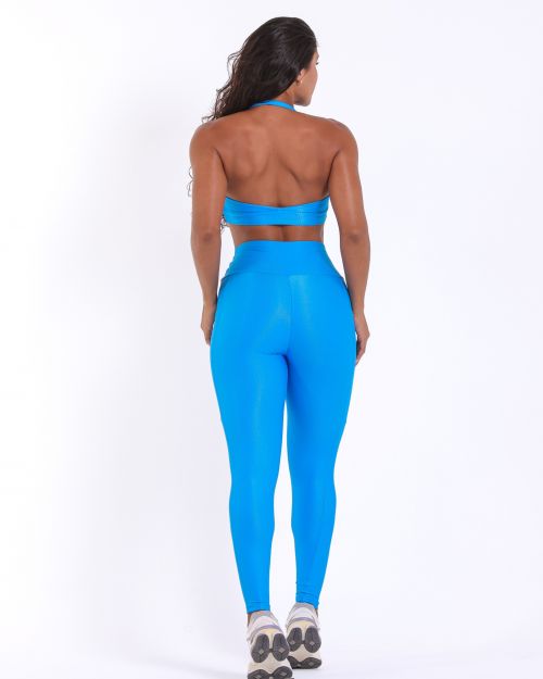 Conjunto Calça Básica Bolso Compressão + Top Jhully