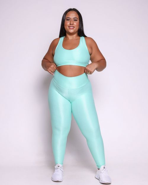 Conjunto Cal�a Legging B�sica G Compress�o + Top Nadador