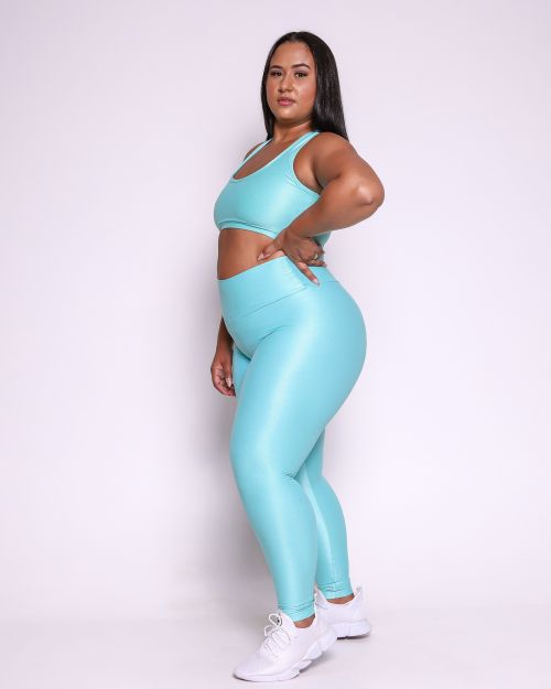 Conjunto Cal�a Legging B�sica G Compress�o + Top Nadador