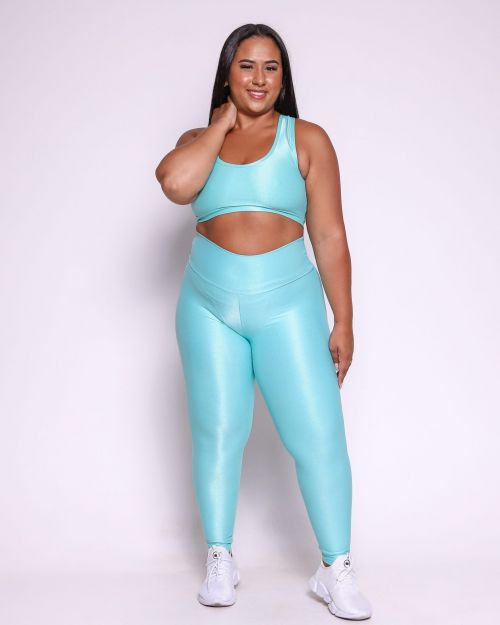 Conjunto Cal�a Legging B�sica G Compress�o + Top Nadador