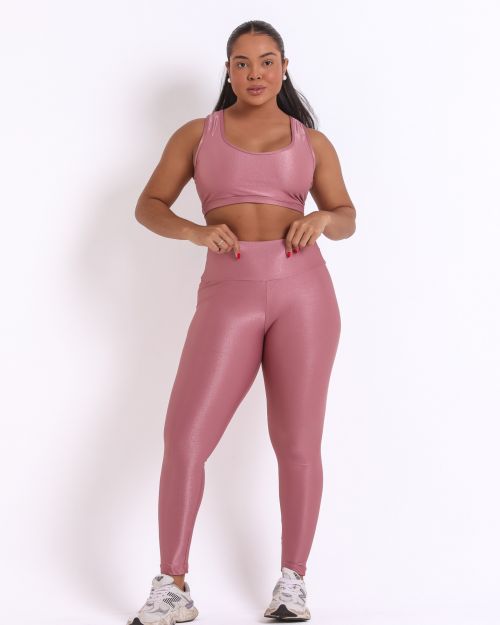 Conjunto Cal�a Legging B�sica G Compress�o + Top Nadador