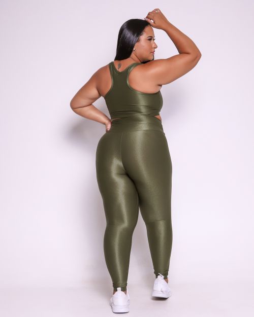Conjunto Cal�a Legging B�sica G Compress�o + Top Nadador