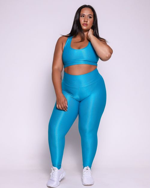 Conjunto Cal�a Legging B�sica G Compress�o + Top Nadador