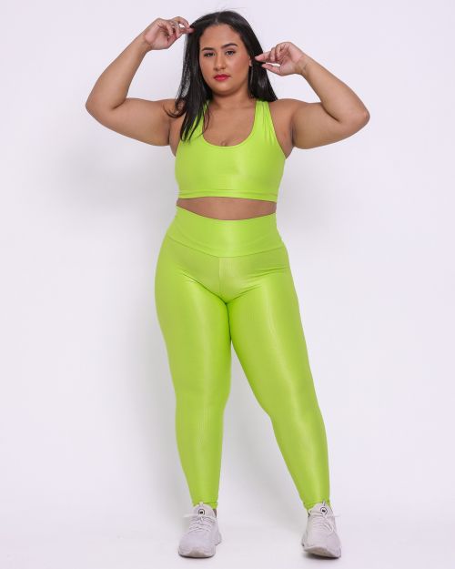 Conjunto Cal�a Legging B�sica G Compress�o + Top Nadador