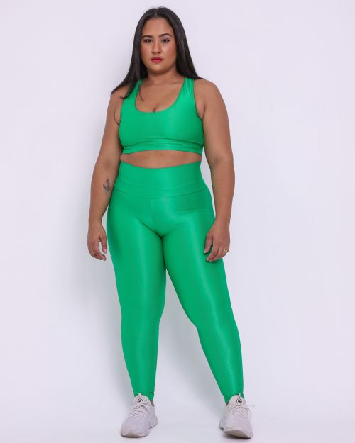 Conjunto Cal�a Legging B�sica G Compress�o + Top Nadador
