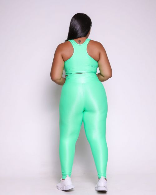 Conjunto Cal�a Legging B�sica G Compress�o + Top Nadador