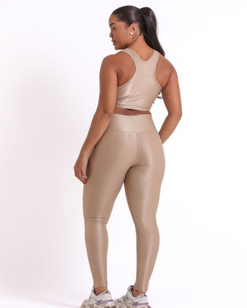 Conjunto Cal�a Legging B�sica G Compress�o + Top Nadador