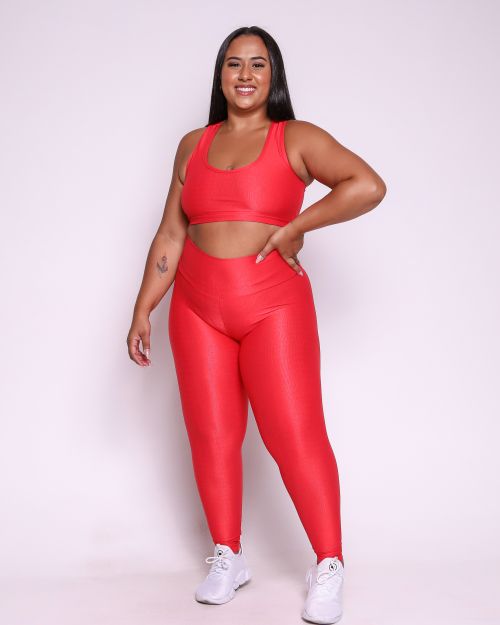 Conjunto Cal�a Legging B�sica G Compress�o + Top Nadador