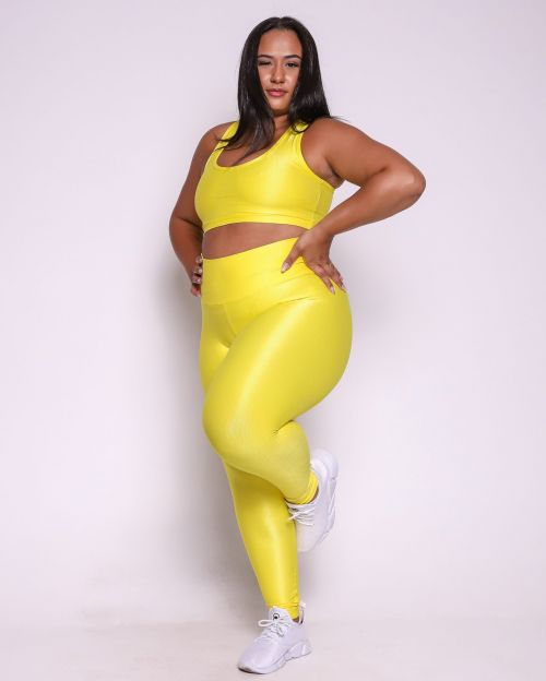 Conjunto Cal�a Legging B�sica G Compress�o + Top Nadador