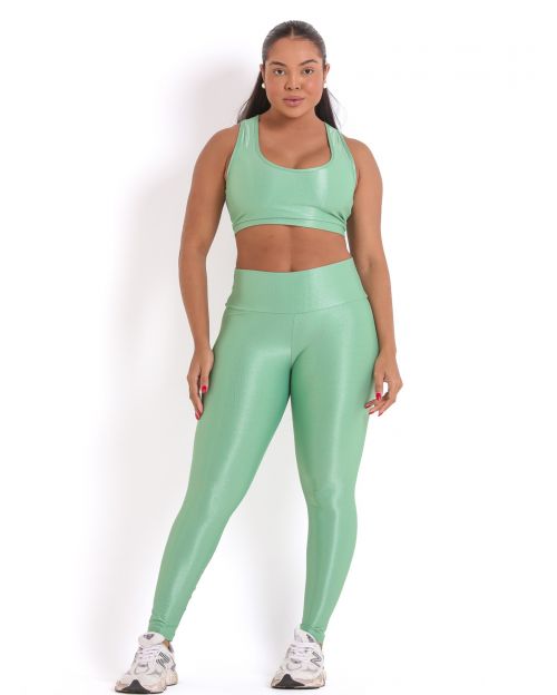 Conjunto Cal�a Legging B�sica G Compress�o + Top Nadador