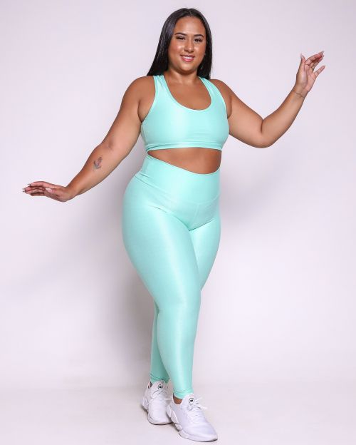 Conjunto Cal�a Legging B�sica G Compress�o + Top Nadador