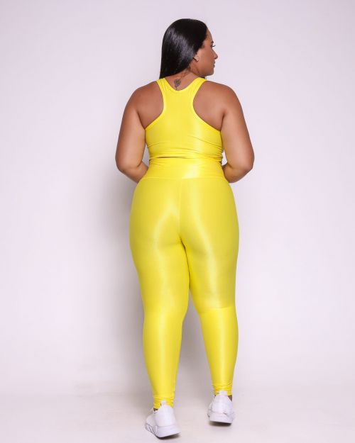 Conjunto Cal�a Legging B�sica G Compress�o + Top Nadador