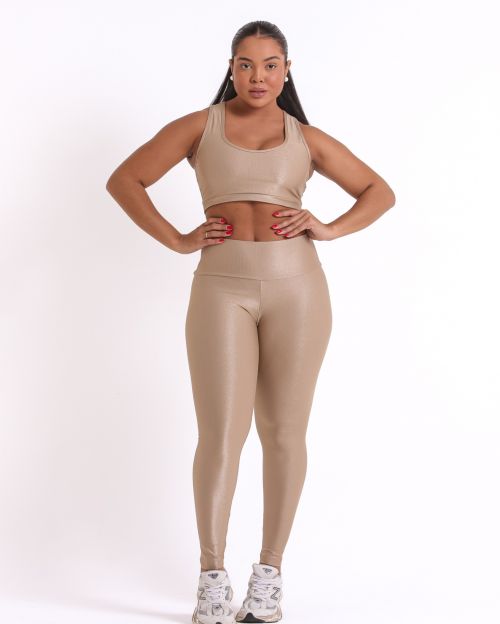 Conjunto Cal�a Legging B�sica G Compress�o + Top Nadador