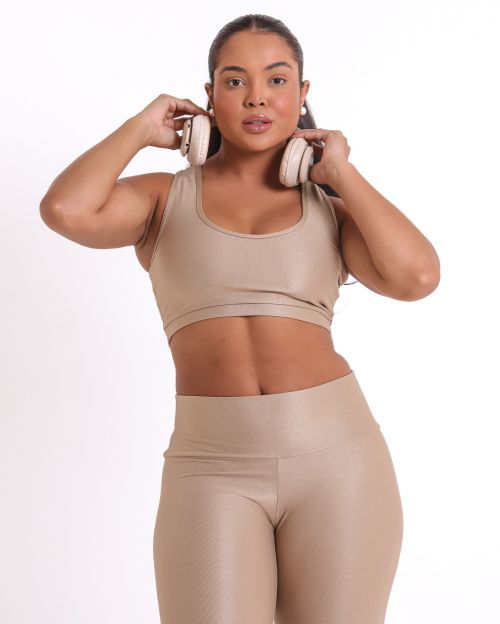 Conjunto Cal�a Legging B�sica G Compress�o + Top Nadador
