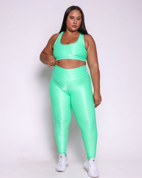 Conjunto Cal�a Legging B�sica G Compress�o + Top Nadador