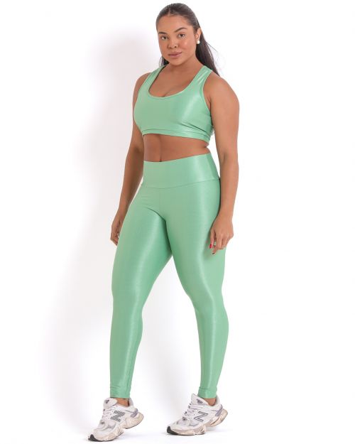 Conjunto Cal�a Legging B�sica G Compress�o + Top Nadador