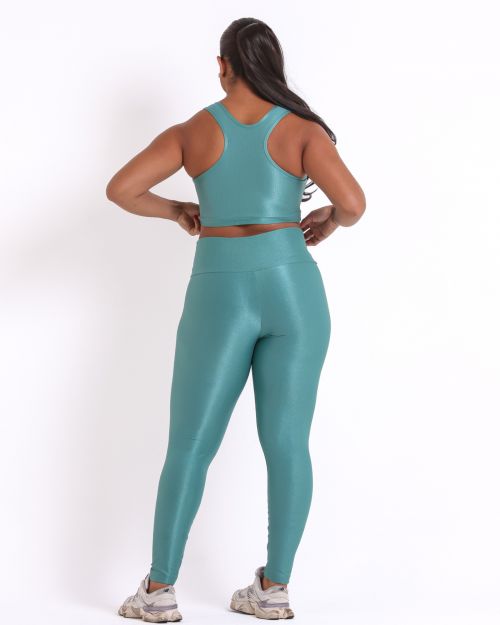 Conjunto Cal�a Legging B�sica G Compress�o + Top Nadador