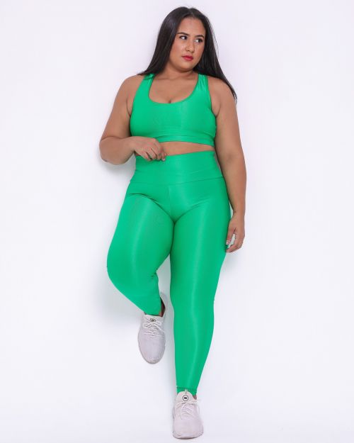 Conjunto Cal�a Legging B�sica G Compress�o + Top Nadador