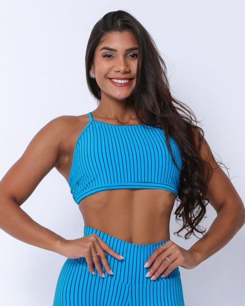 Top Paula Listrado Preto