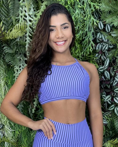 Top Paula Listrado Preto