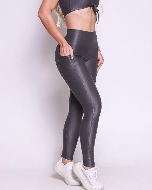 Calça Legging Básica Bolso Compressão