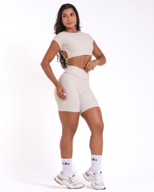 Conjunto Short Bermuda Jacquard Comfy + Top Cleo