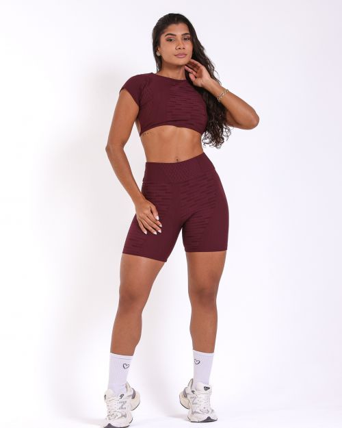 Conjunto Short Bermuda Jacquard Comfy + Top Cleo